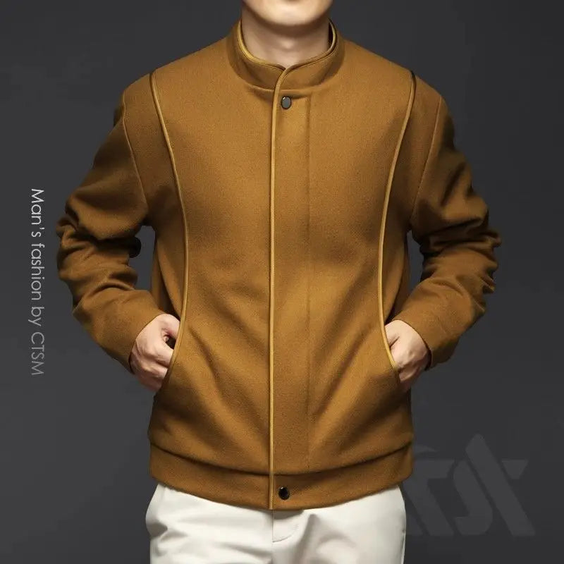 Men's Novaro Stand-Collar Jacket: Modern Elegance, Tailored Fit, Durable Comfort