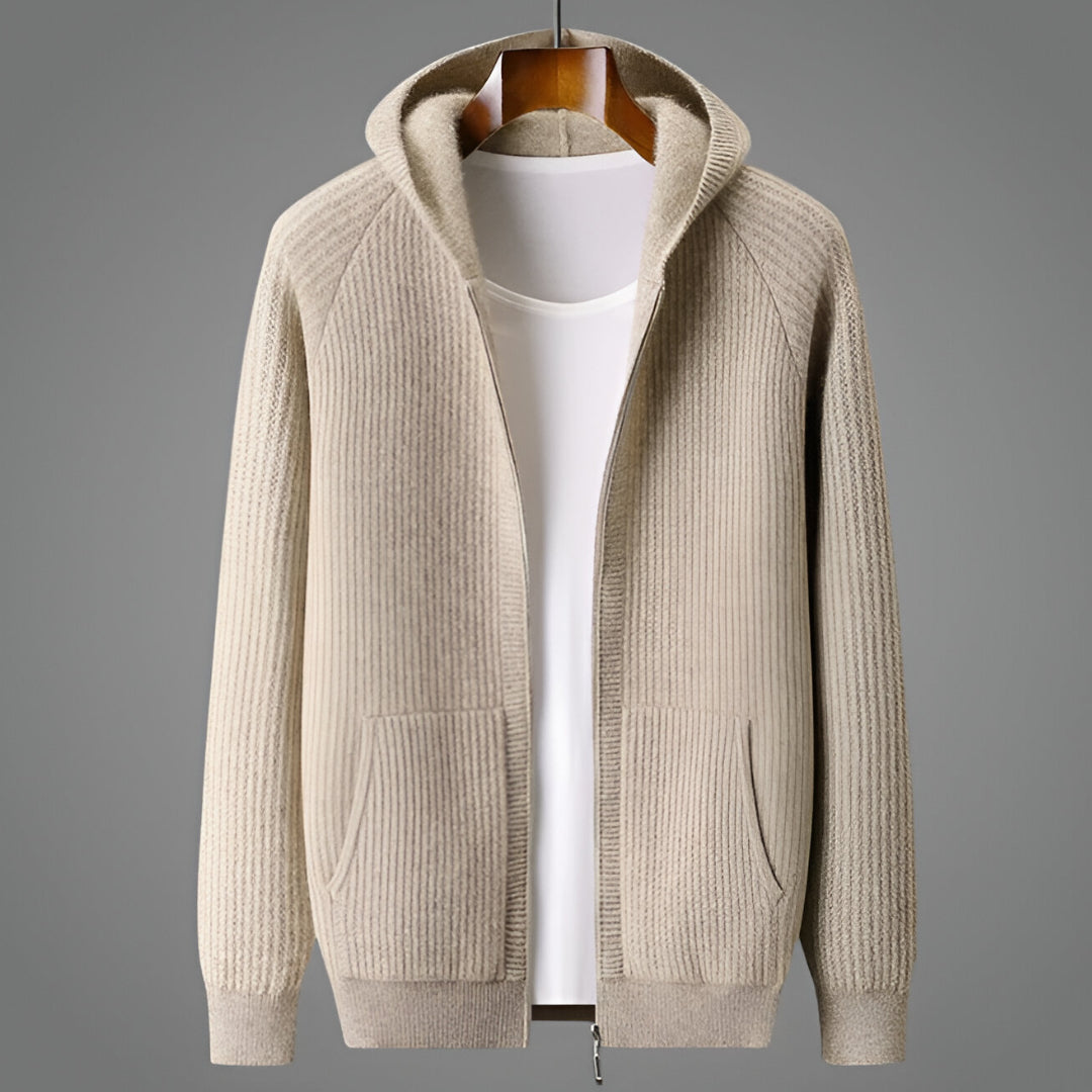 Calvin Clarke Lorenzo Merino Wool Full-Zip Hoodie – Lightweight, Breathable Comfort