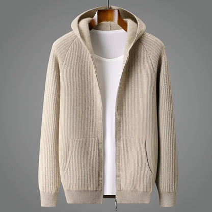 Calvin Clarke Lorenzo Merino Wool Full-Zip Hoodie – Lightweight, Breathable Comfort