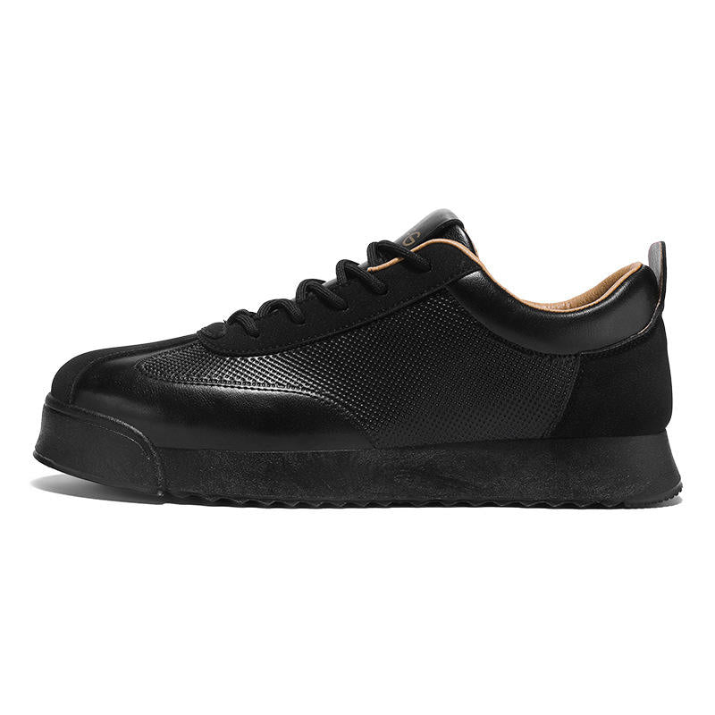 Gravenwald Beckham Retro Perforated Leather Suede Sneakers for Men