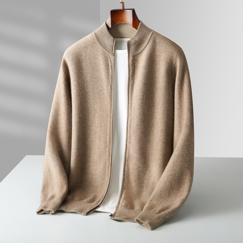 Luxurious Gravenwald 100% Cashmere Full-Zip Cardigan: Cloud-Soft Warmth, Refined Style
