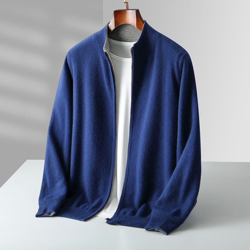 Luxurious Gravenwald 100% Cashmere Full-Zip Cardigan: Cloud-Soft Warmth, Refined Style