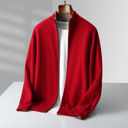 Luxurious Gravenwald 100% Cashmere Full-Zip Cardigan: Cloud-Soft Warmth, Refined Style