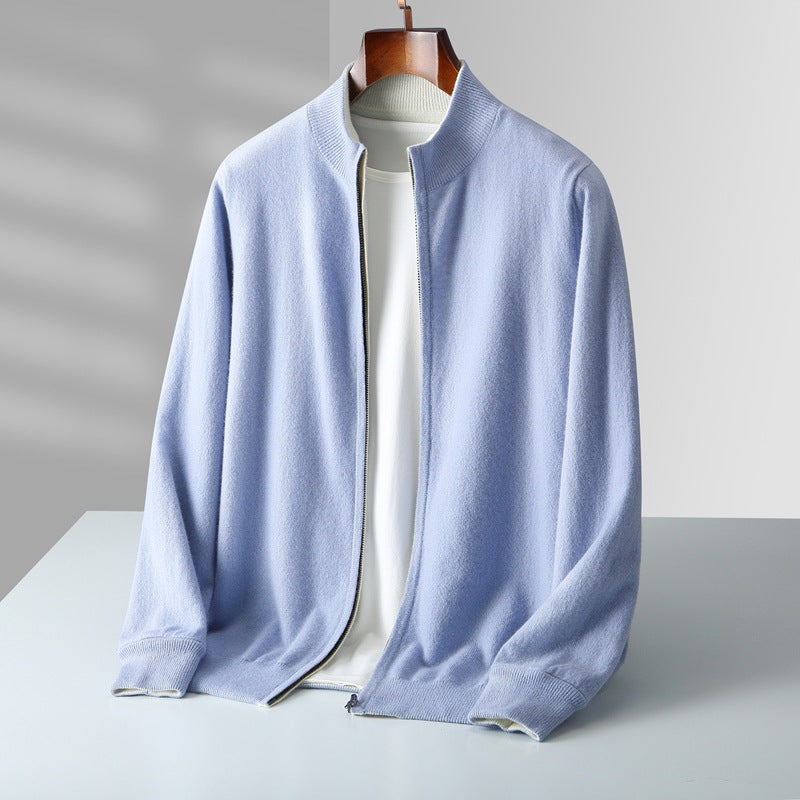 Luxurious Gravenwald 100% Cashmere Full-Zip Cardigan: Cloud-Soft Warmth, Refined Style