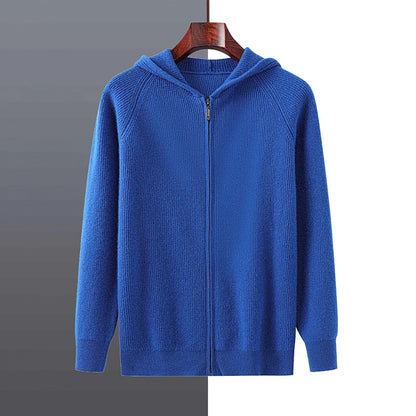 Men's Luxury Merino Wool Full-Zip Hooded Top – Calvin Clarke Collection