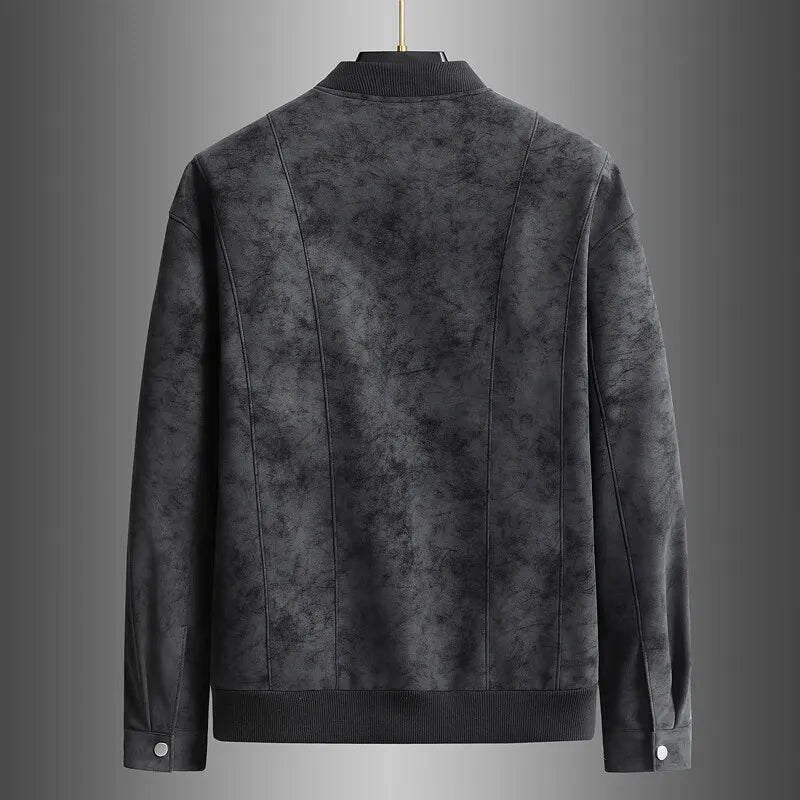 Gravenwald Ferrano Men's Suede Bomber Jacket: Modern Style, Ultimate Comfort