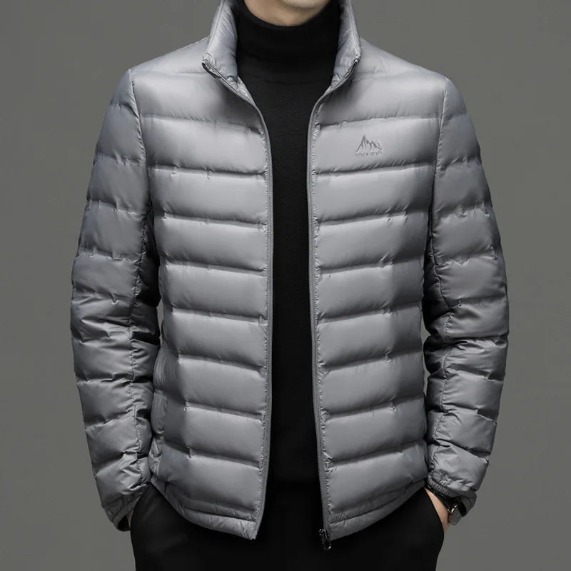 Premium Aether Goose Down Jacket for Men, Ultra-Light, Warm, Quilted Design