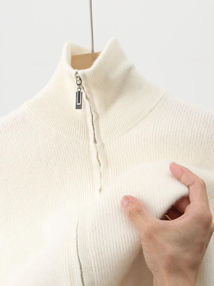 Gravenwald Drake Luxury Cashmere Zip Cardigan - Premium Men's Knitwear