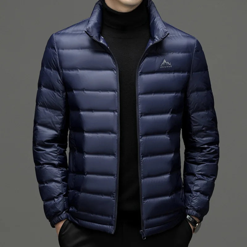 Premium Aether Goose Down Jacket for Men, Ultra-Light, Warm, Quilted Design