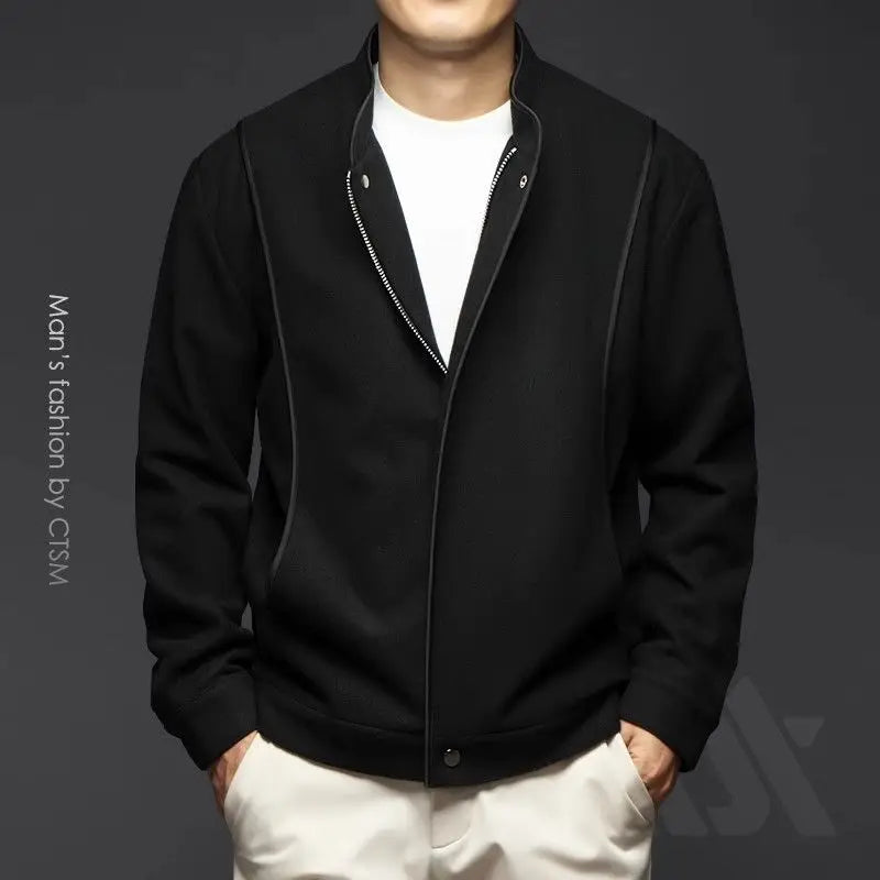 Men's Novaro Stand-Collar Jacket: Modern Elegance, Tailored Fit, Durable Comfort