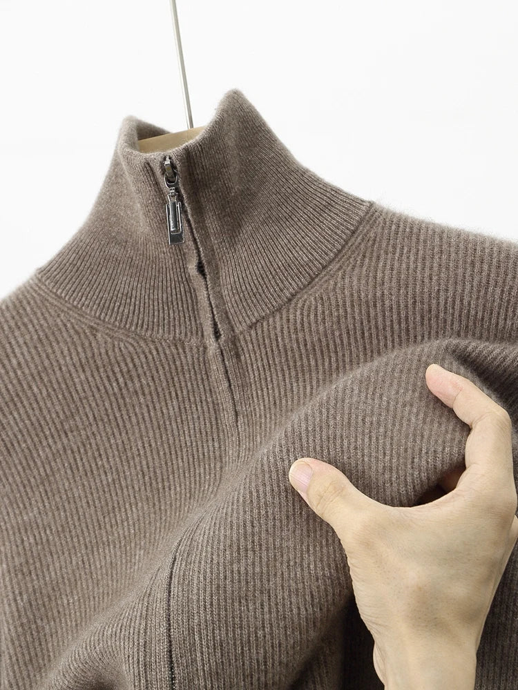 Gravenwald Drake Luxury Cashmere Zip Cardigan - Premium Men's Knitwear