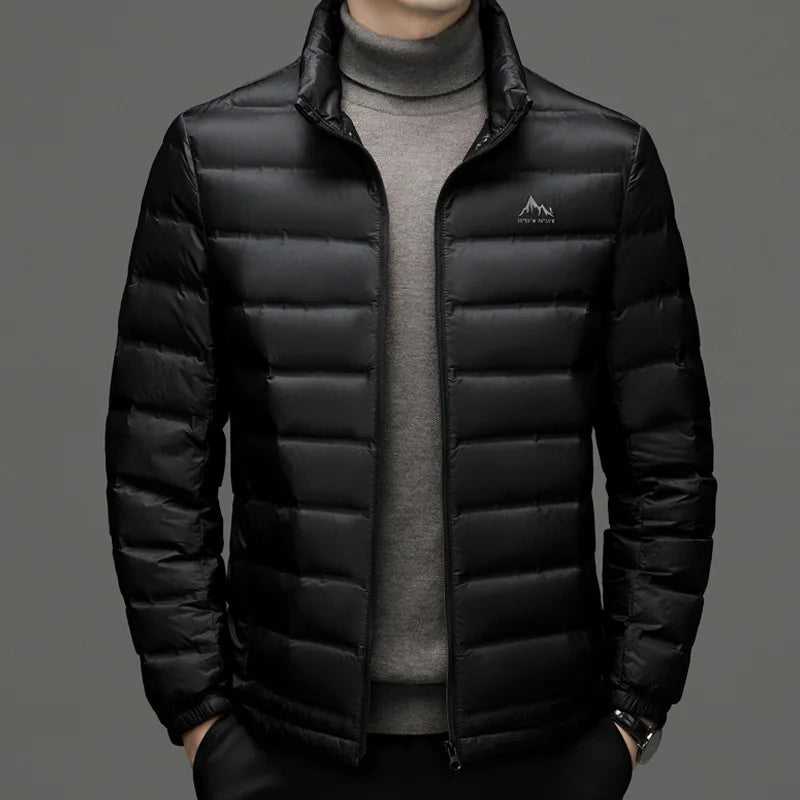 Premium Aether Goose Down Jacket for Men, Ultra-Light, Warm, Quilted Design