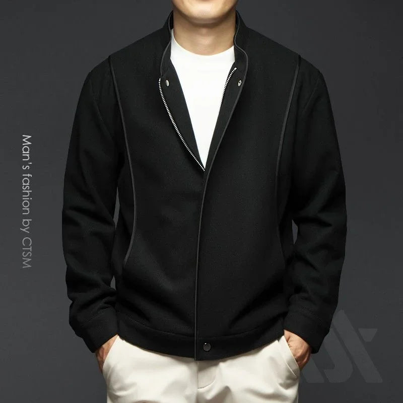 Men's Novaro Stand-Collar Jacket: Modern Elegance, Tailored Fit, Durable Comfort