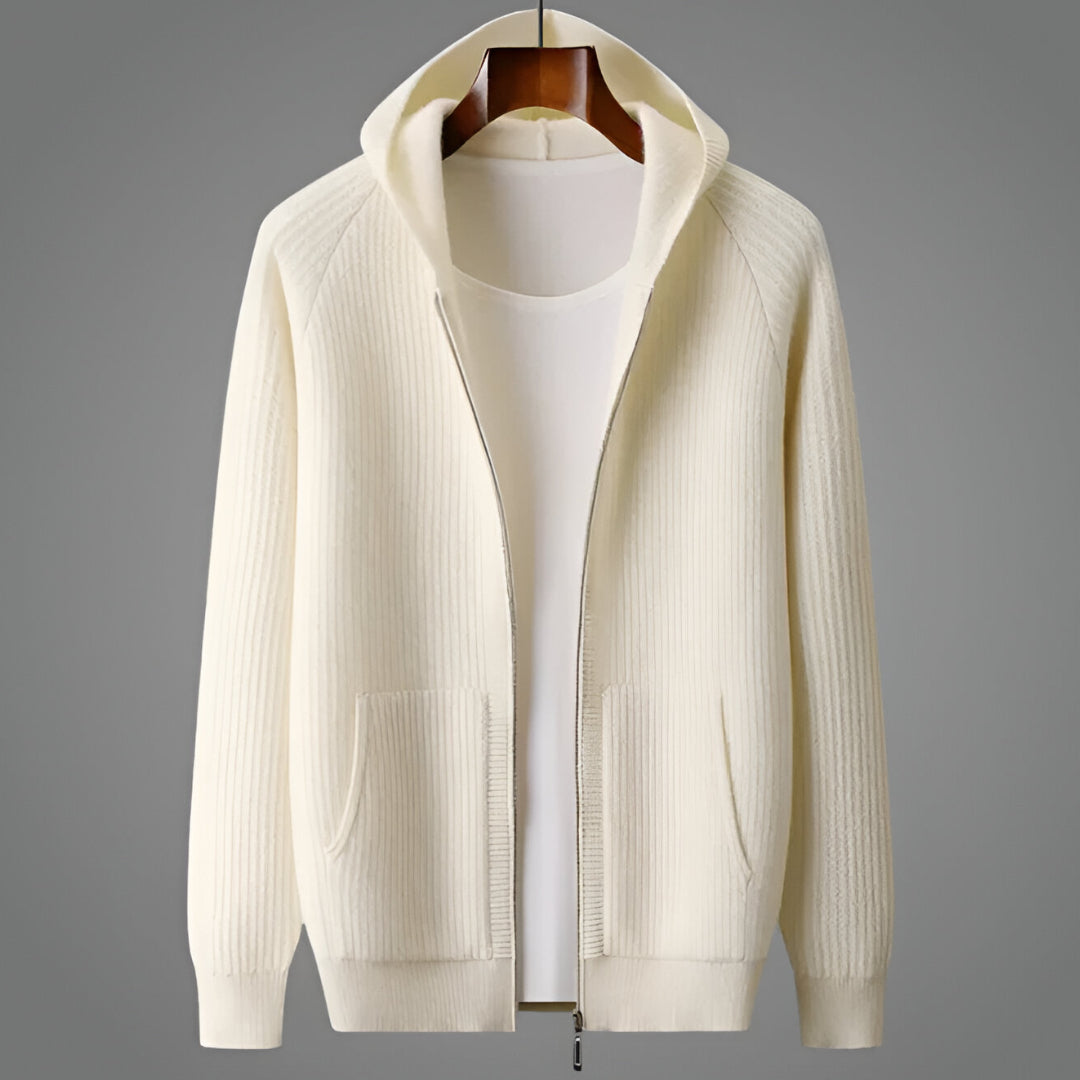 Calvin Clarke Lorenzo Merino Wool Full-Zip Hoodie – Lightweight, Breathable Comfort