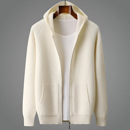 Calvin Clarke Lorenzo Merino Wool Full-Zip Hoodie – Lightweight, Breathable Comfort