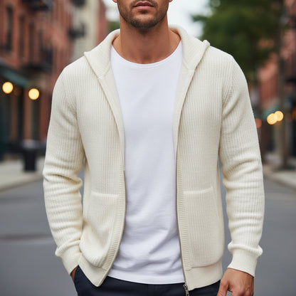 Calvin Clarke Lorenzo Merino Wool Full-Zip Hoodie – Lightweight, Breathable Comfort